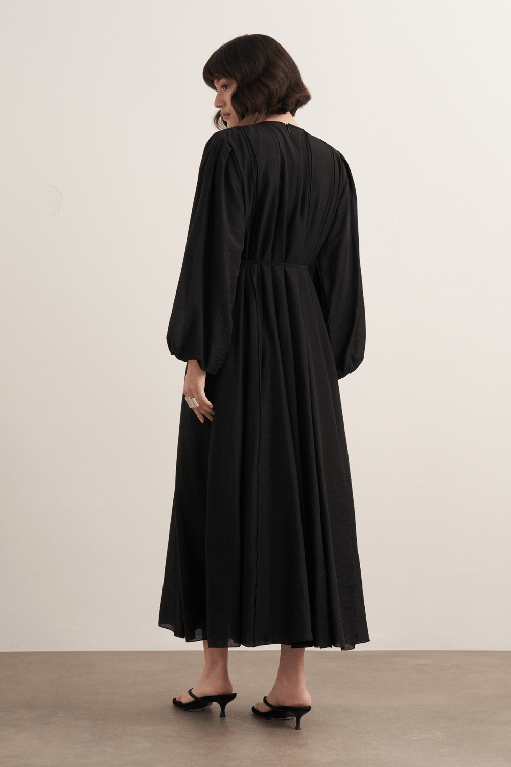 Monroe Ribbed Stitch Long Dress Blue