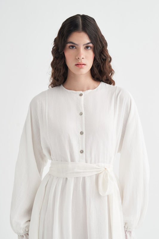 Belle Dress White