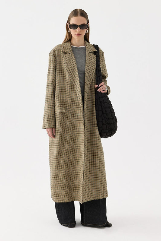 City Thin Coat Plaid