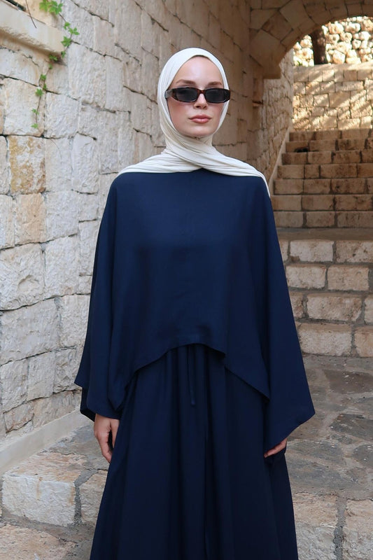 Samha Linen Blouse Navy Blue