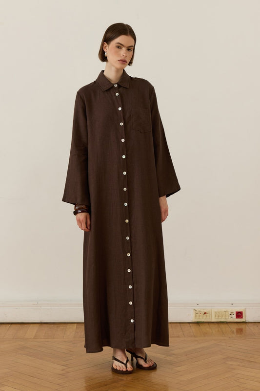 Sondos Dress Coffee