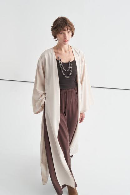 Daria Kimono with Slit Detail, Khaki