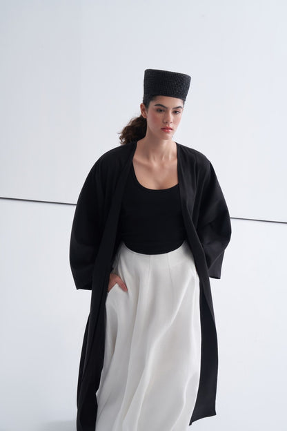 Daria Kimono with Slit Detail, Khaki