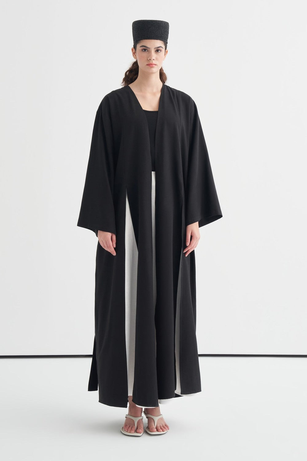 Daria Kimono with Slit Detail, Khaki