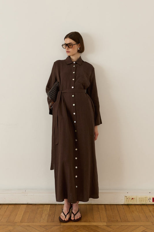 Sondos Dress Coffee