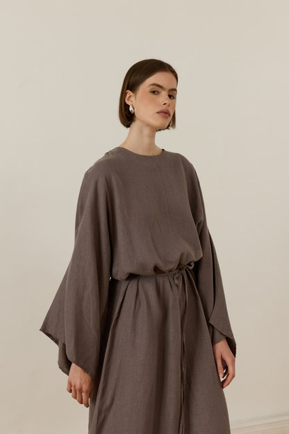 Samar Dress Coffee