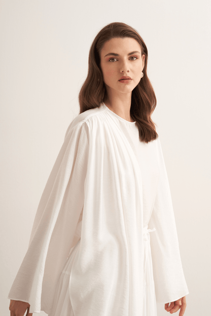 Nova Shawl Form Blouse Olive