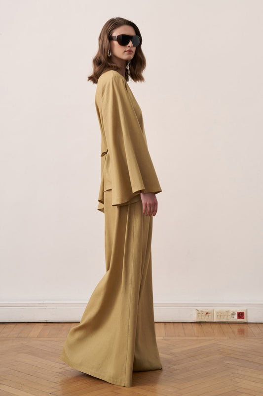 Sole Linen Suit with Trousers Olive