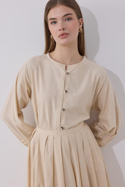 Akila Linen Suit Navy Blue