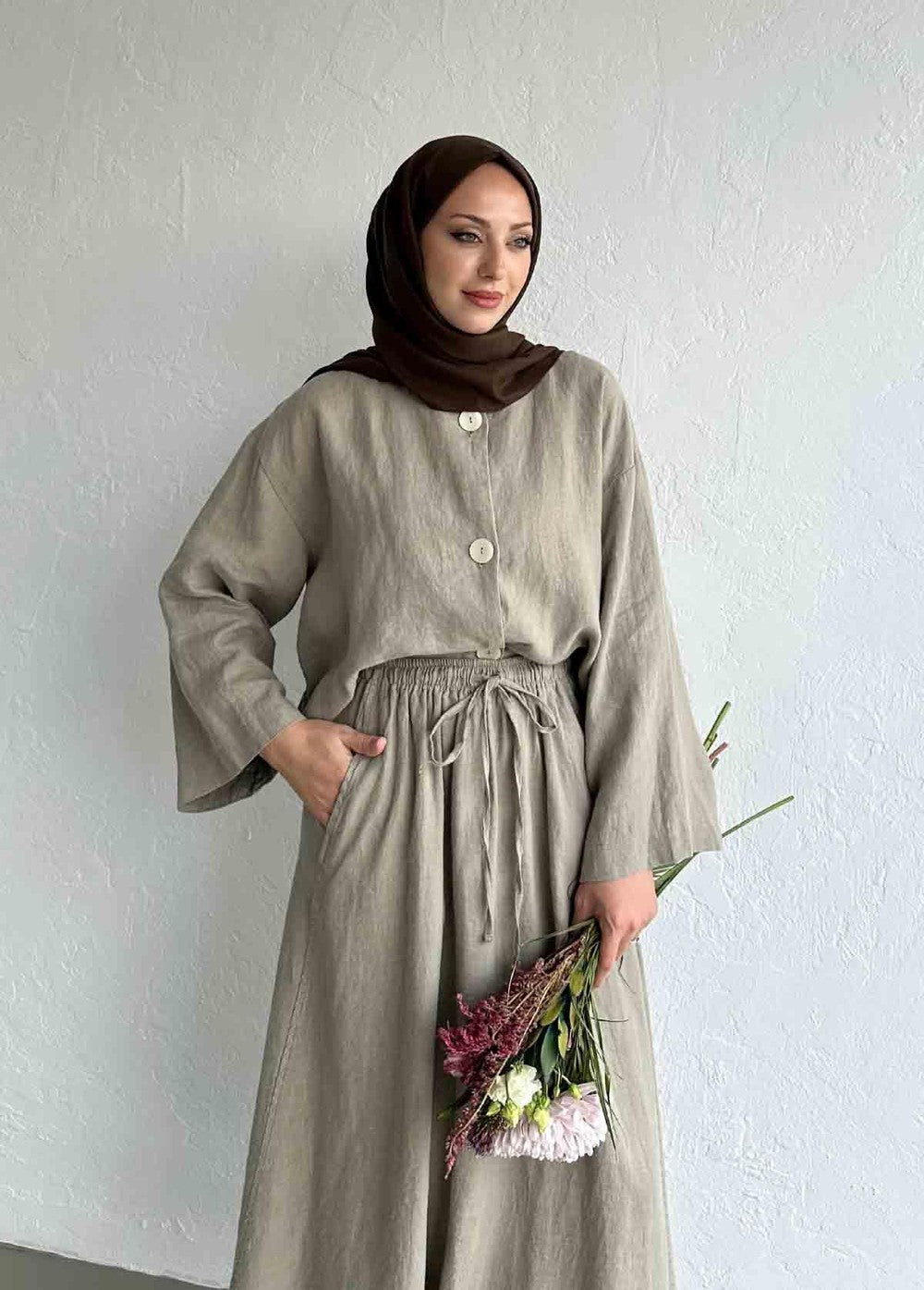 Mona Linen Jacket Beige