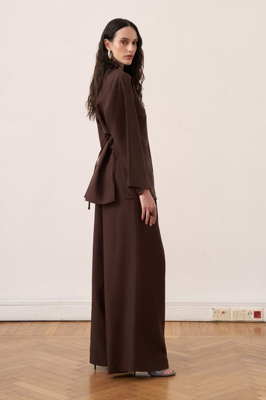 Alwa Trouser Suit in Coffee