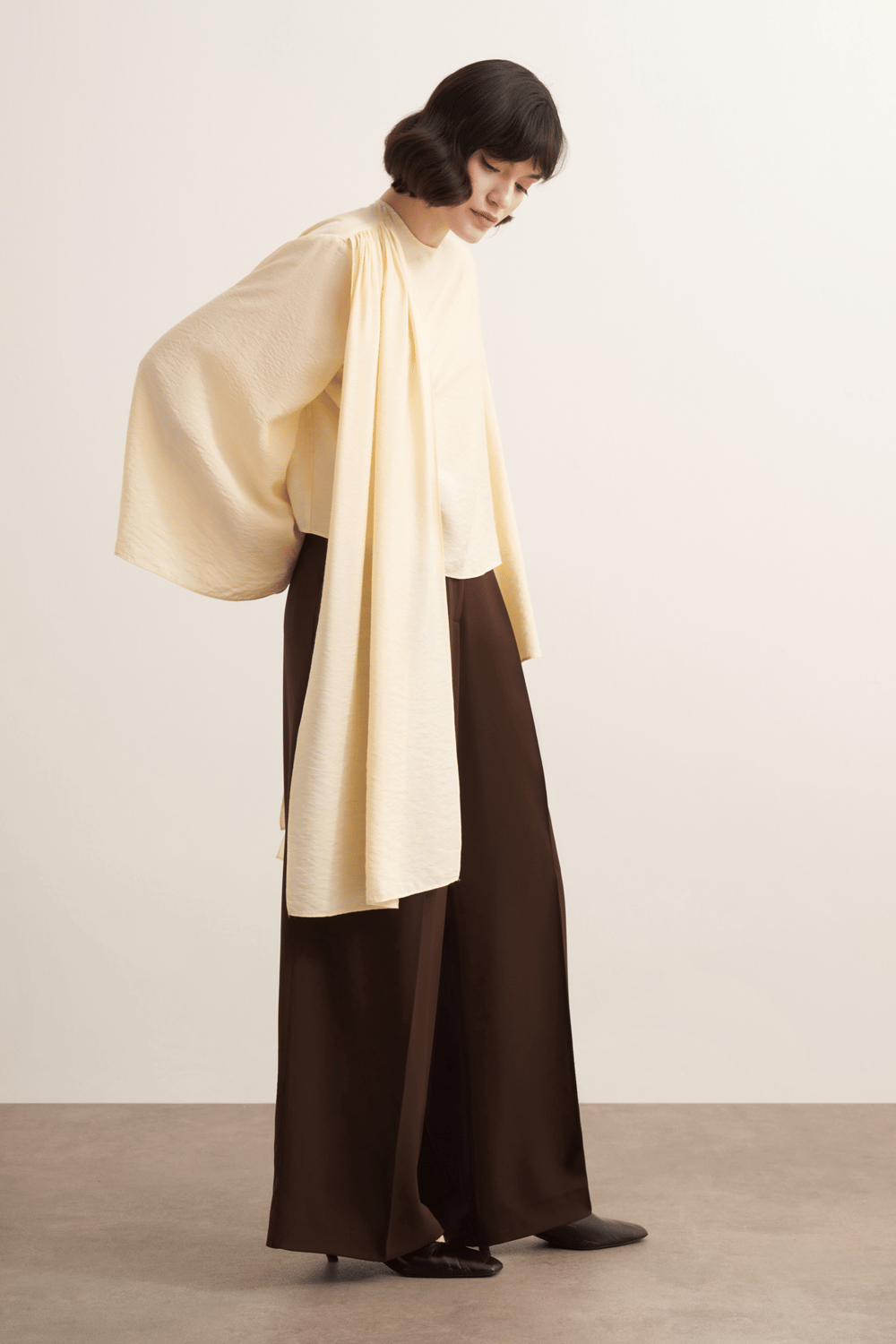 Nova Shawl Form Blouse Olive