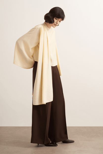 Nova Shawl Form Blouse Olive