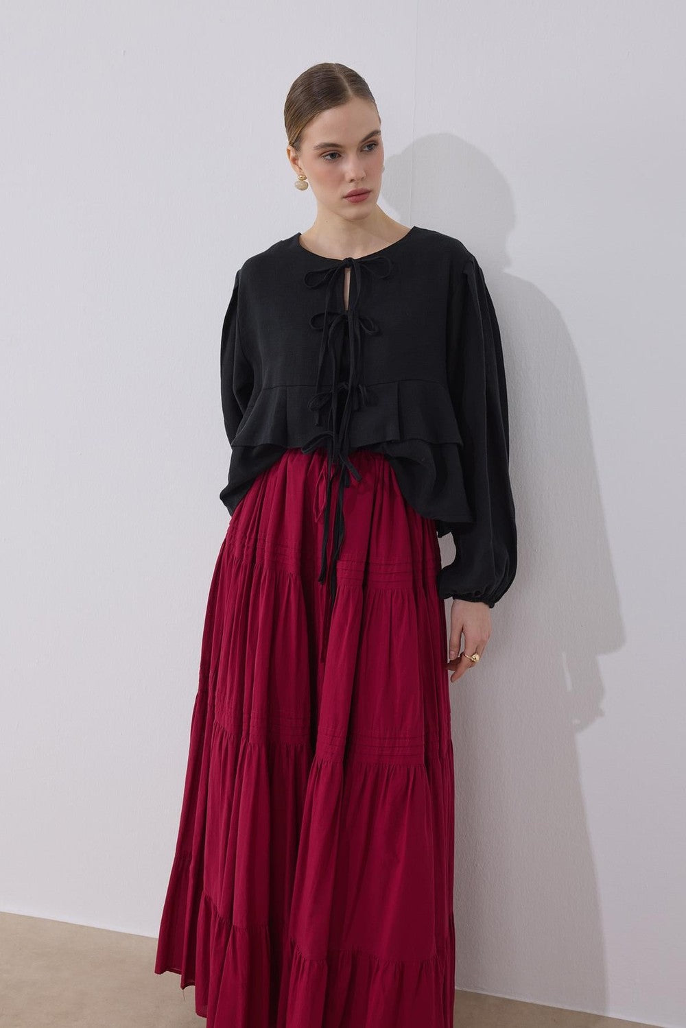 Costa Linen Blouse, Mink