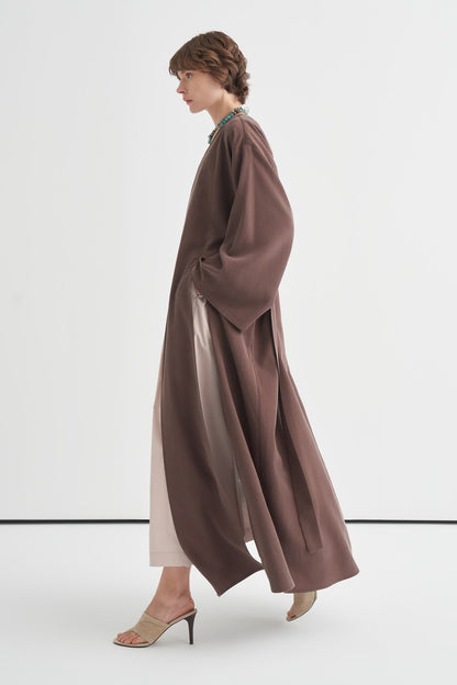 Daria Kimono with Slit Detail, Khaki