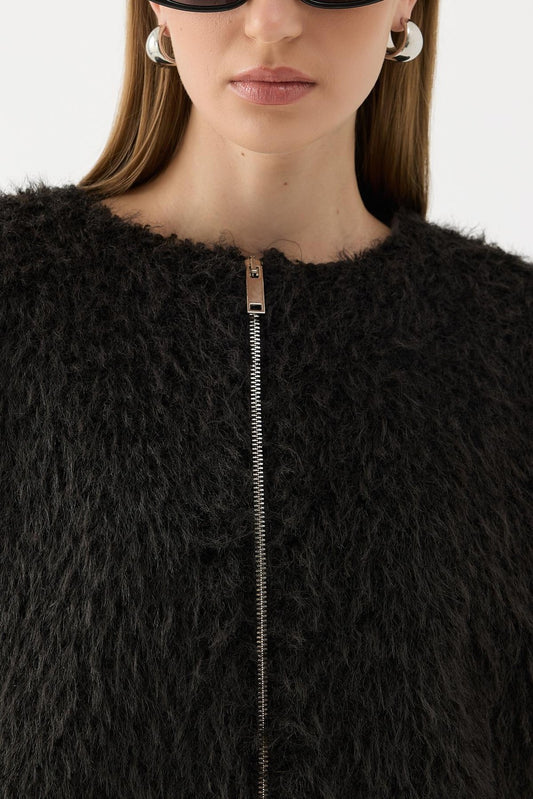 Gigi Plush Jacket Black