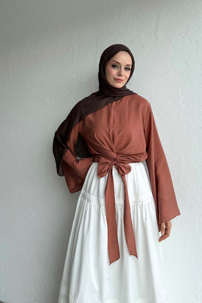 Becca Blouse in Terracotta