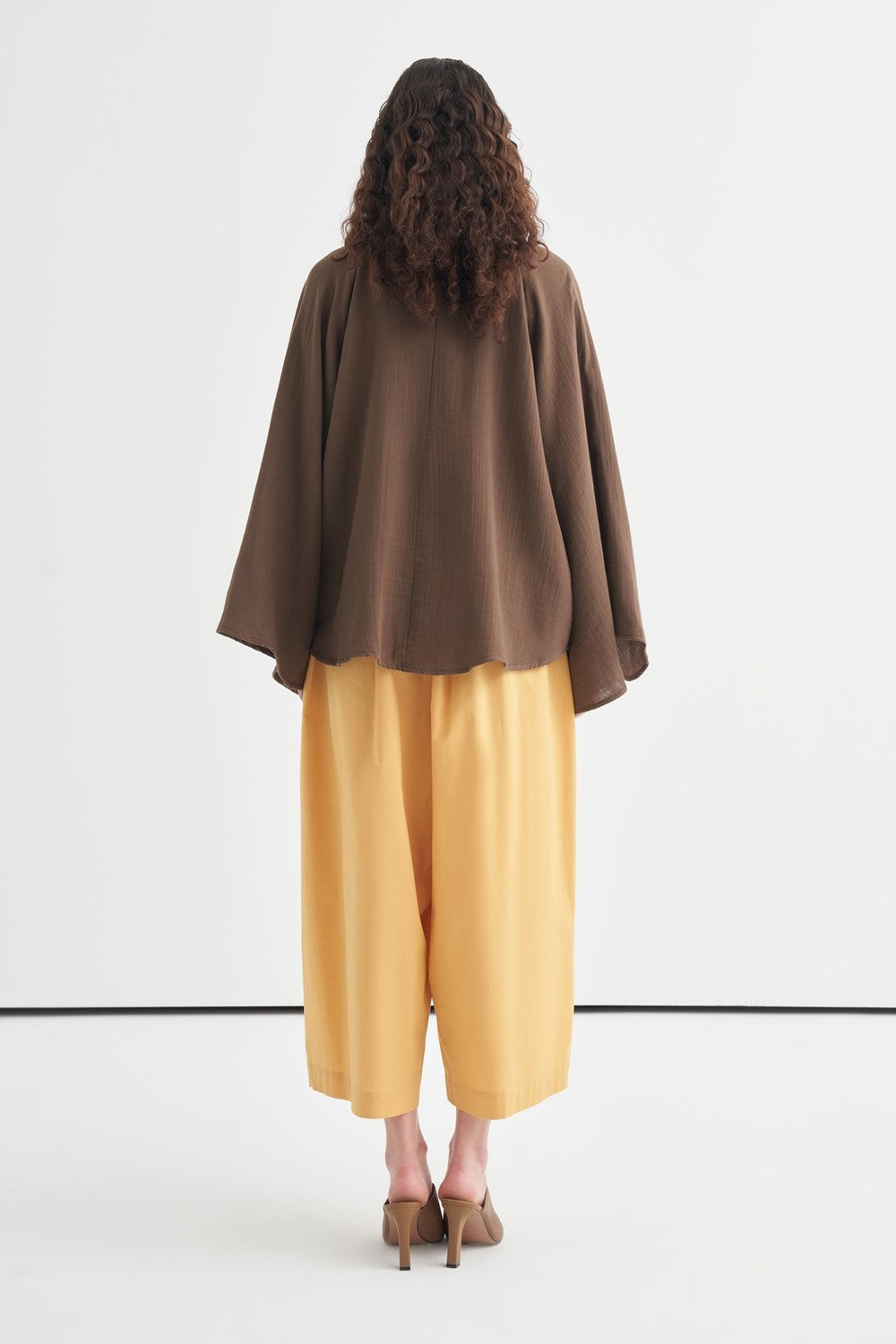 Helena High Neck Muslin Blouse Soft Green