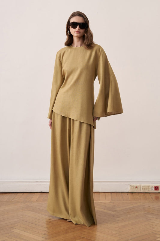 Sole Linen Suit with Trousers Olive