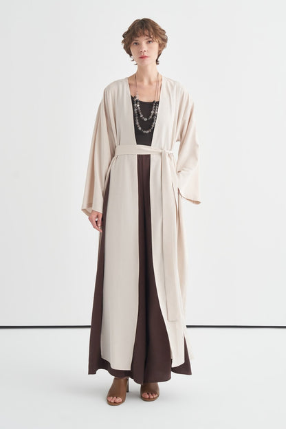 Daria Kimono with Slit Detail, Khaki