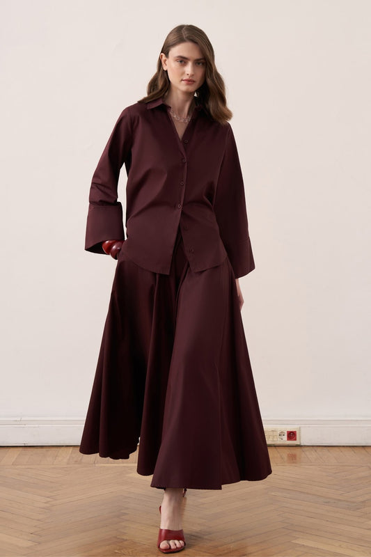 Cool Skirt Set in Burgundy