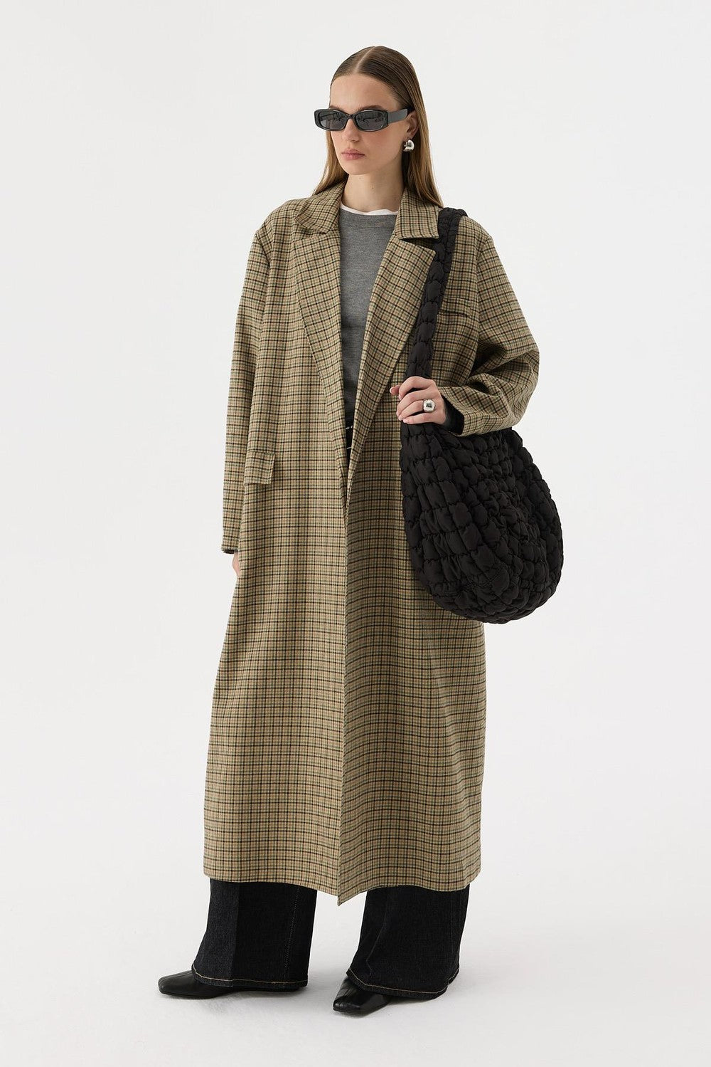 City Thin Coat Plaid