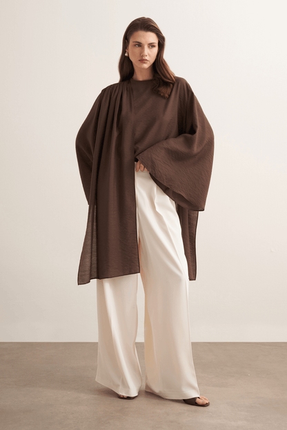 Nova Shawl Form Blouse Olive