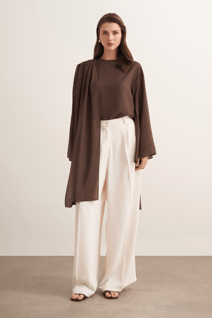 Nova Shawl Form Blouse Olive